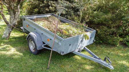 trailer, green waste, waste disposal