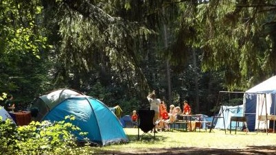 Camp site, tents camping, caravan camping