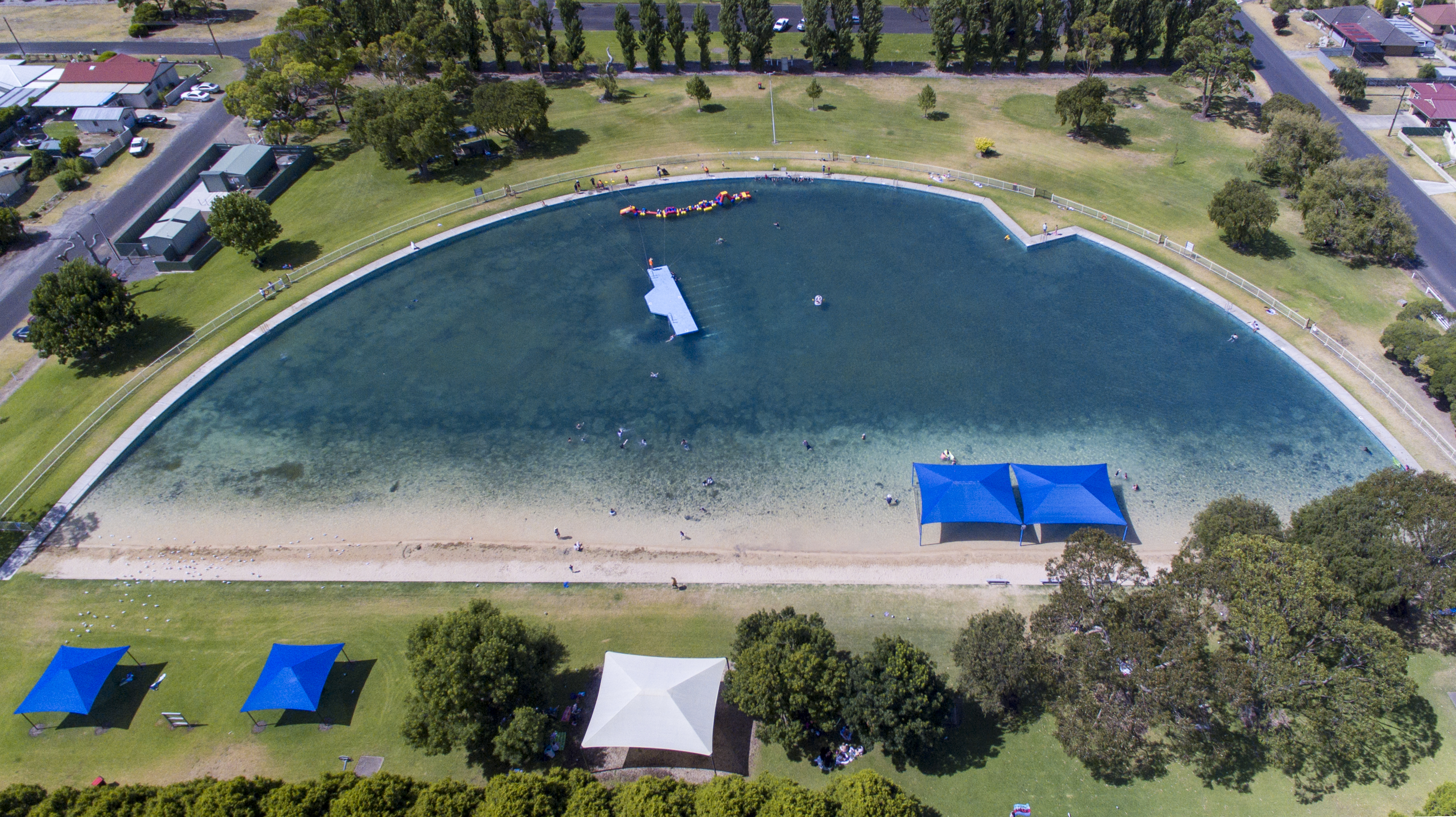 Millicent Swimming Lake from above